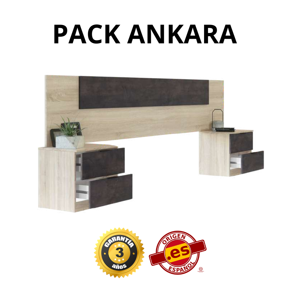 PACK CABECERO + 2 MESITAS ANKARA