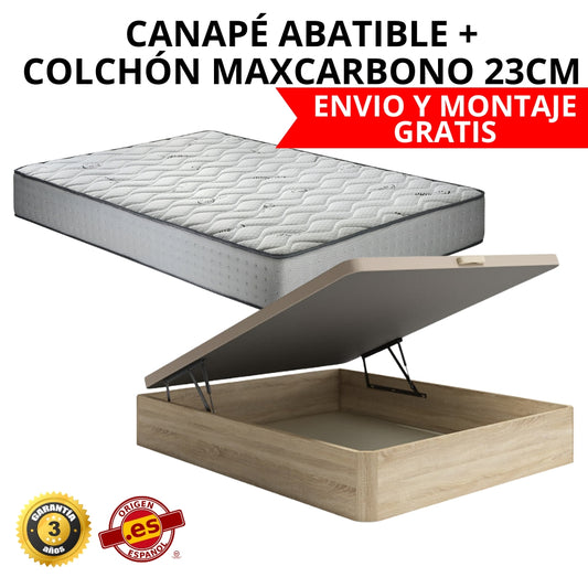 PACK CANAPÉ Y COLCHÓN MAXCARBONO
