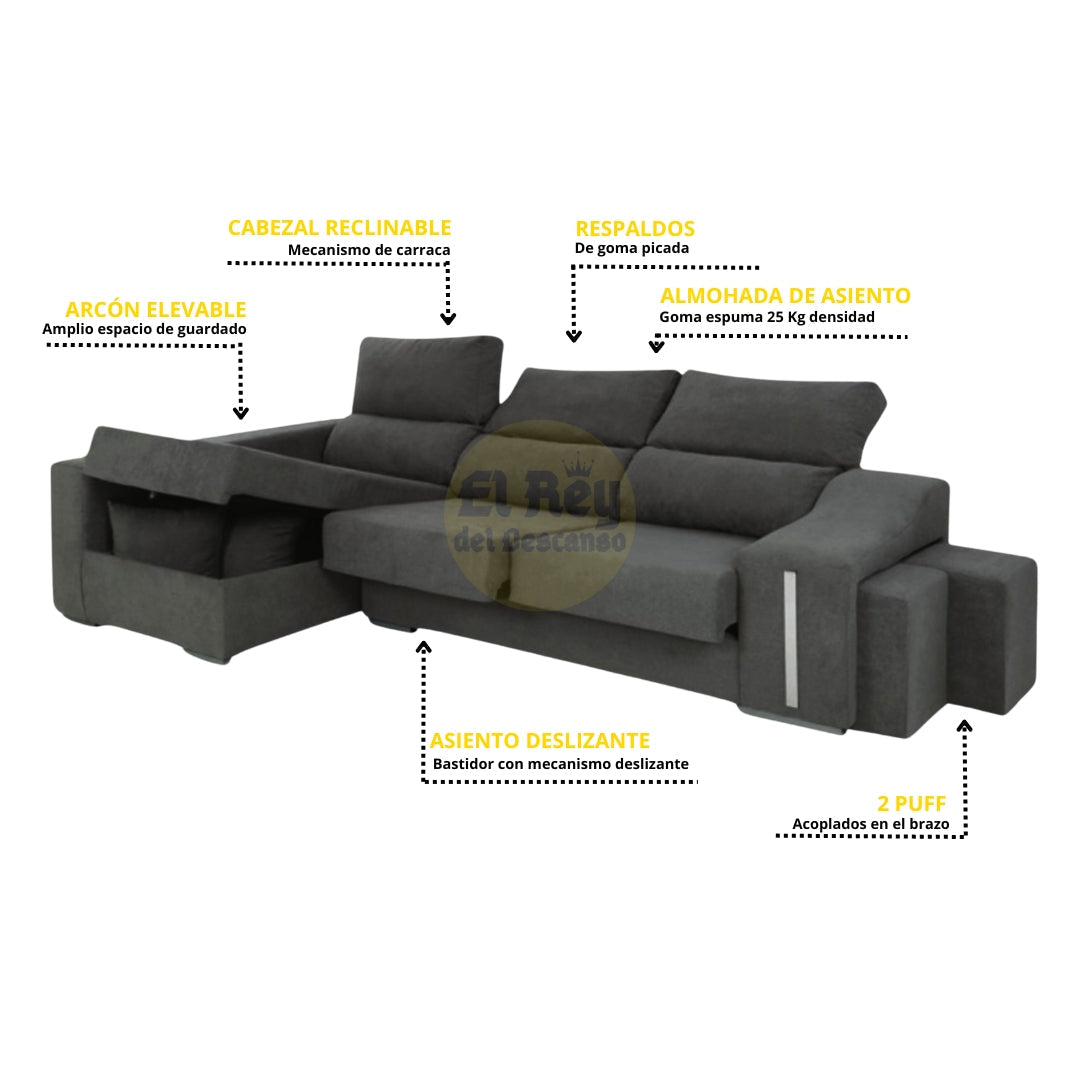 Sofá Chaiselongue Oporto