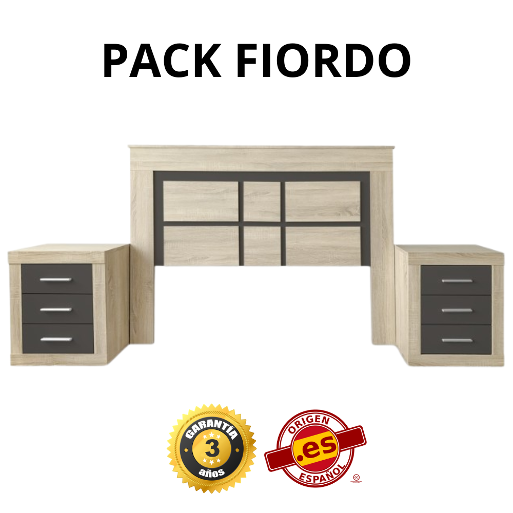 PACK CABECERO + 2 MESITAS FIORDO