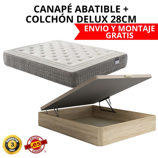 PACK CANAPÉ Y COLCHÓN DELUX