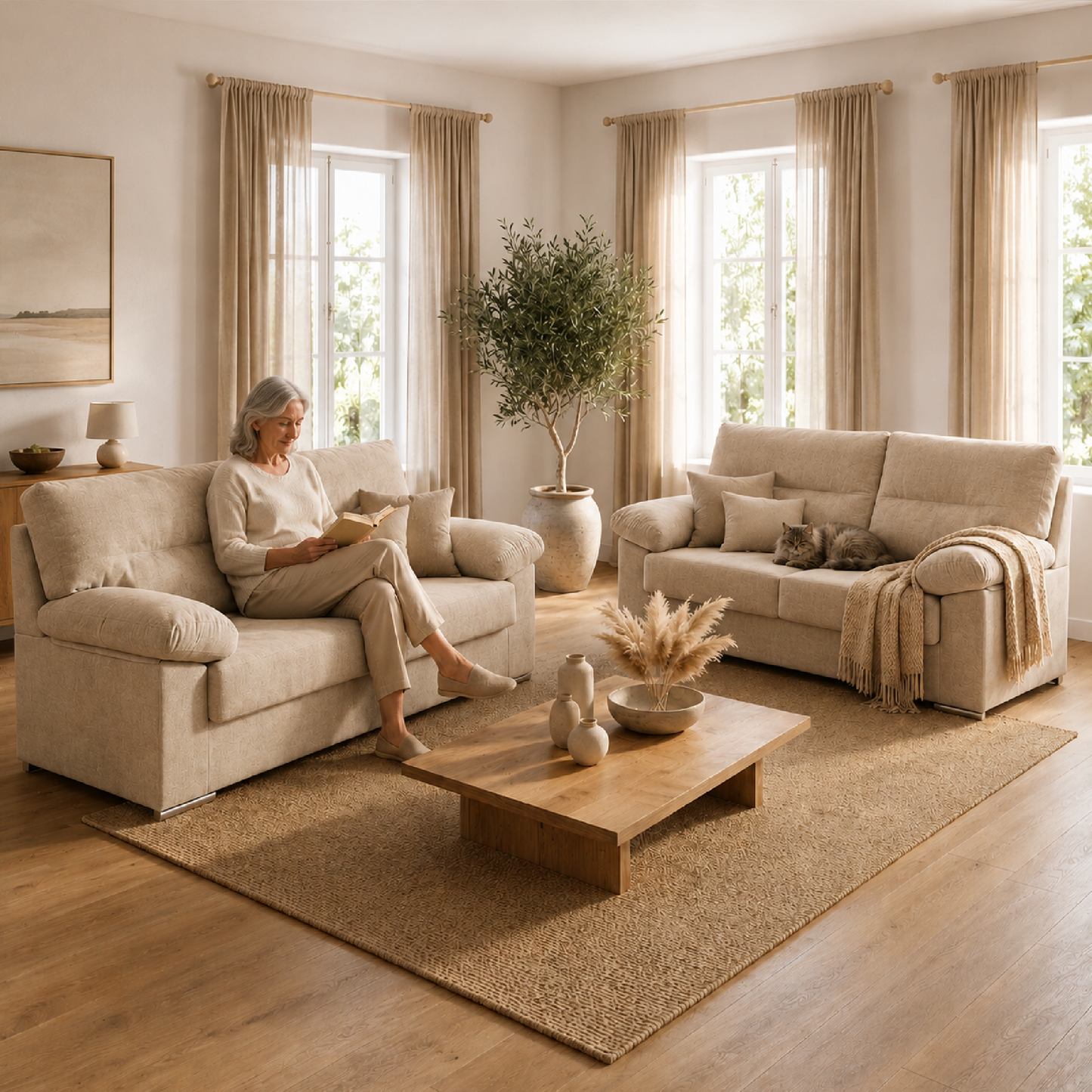 Sofá LINA en salón contemporáneo