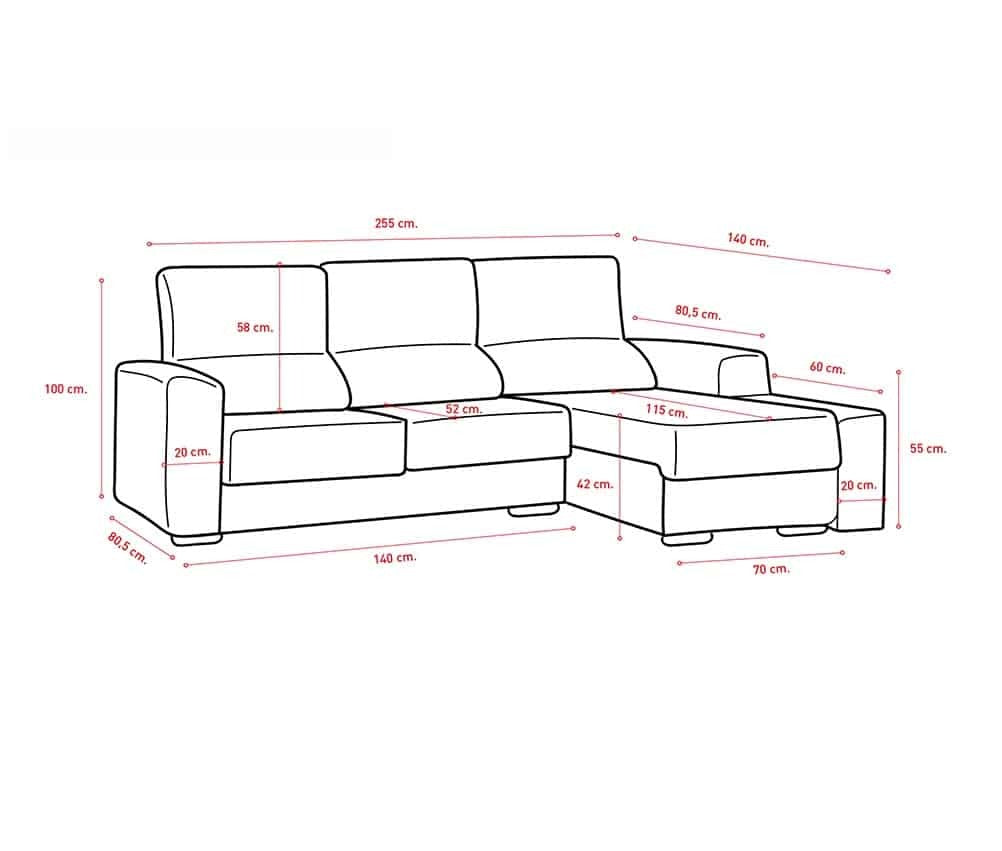 Sofá Chaiselongue Barcelona