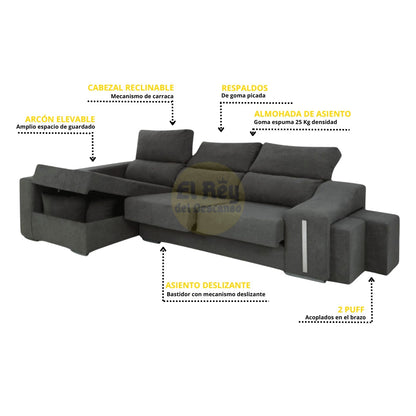 Sofá Chaiselongue Oporto