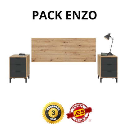 PACK CABECERO + 2 MESITAS ENZO