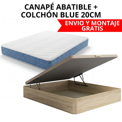 PACK CANAPÉ Y COLCHÓN BLUE