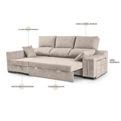 Sofá Cama Chaiselongue Valencia