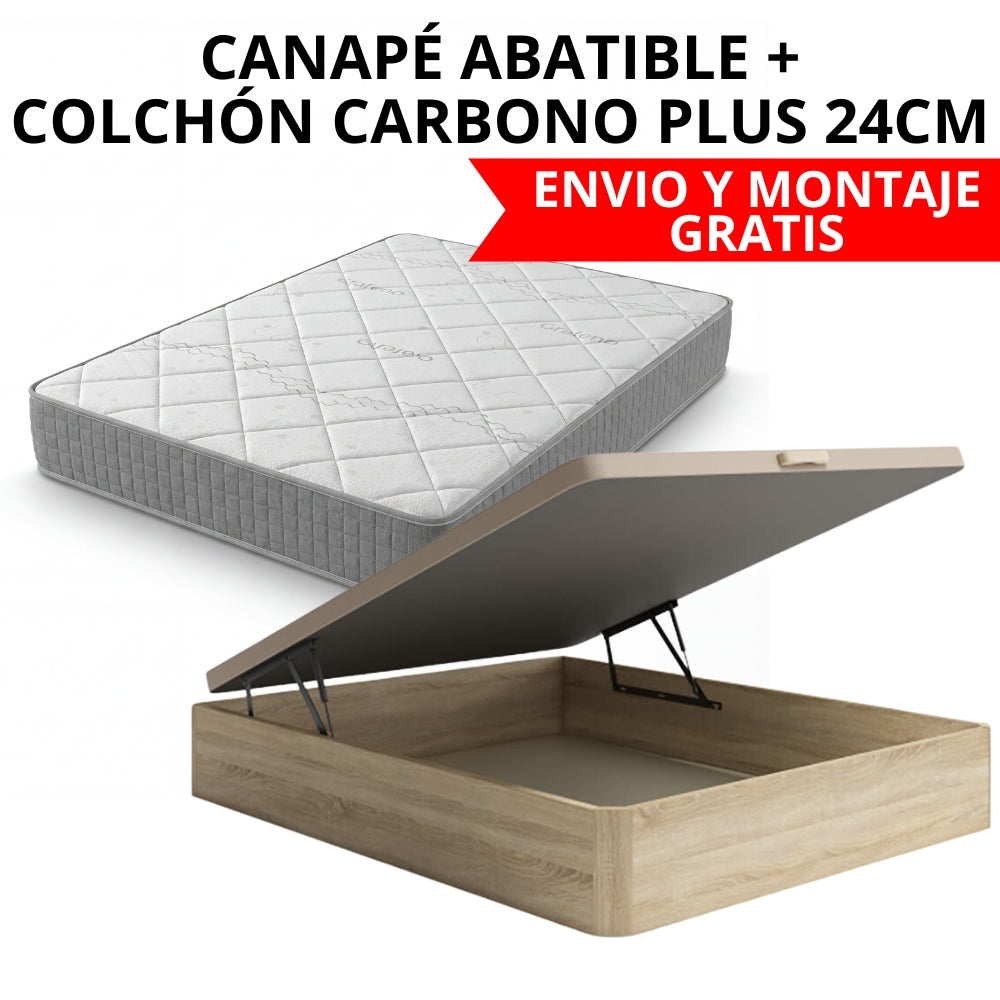 PACK CANAPÉ Y COLCHÓN CARBONO PLUS