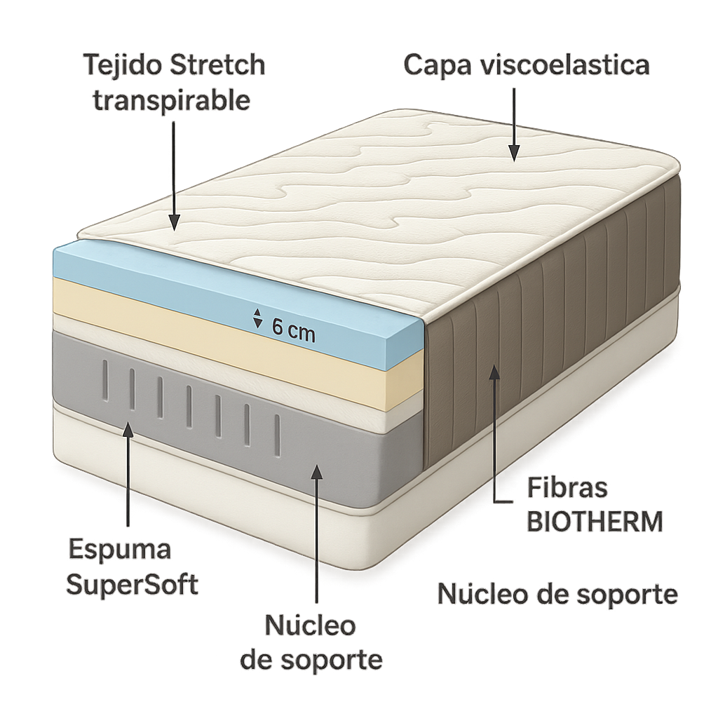 Colchón Imperium Gel de Muelles Ensacados Premium | Entrega 24h en Valencia