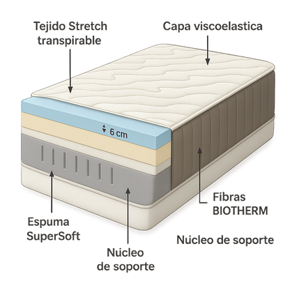 Colchón Imperium Gel de Muelles Ensacados Premium | Entrega 24h en Valencia