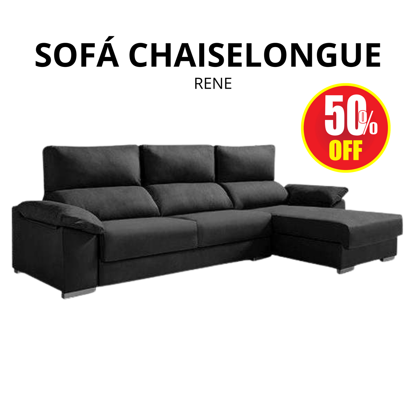 Sofá Chaiselongue Rene