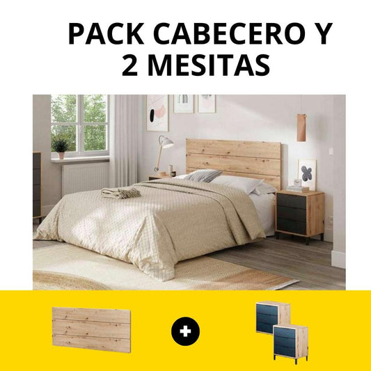 PACK CABECERO + 2 MESITAS ENZO - El Rey Del Descanso