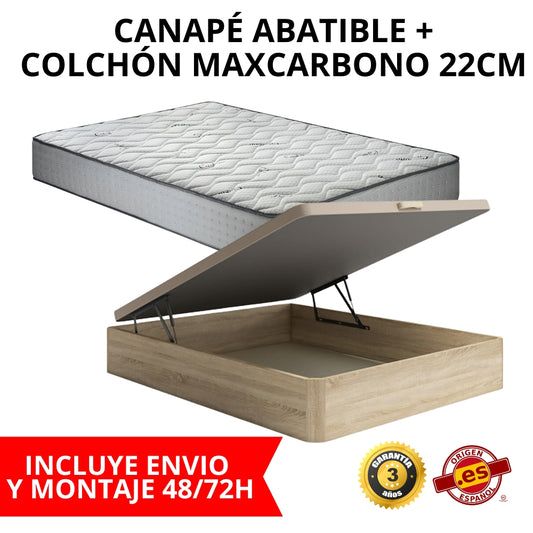 PACK CANAPÉ Y COLCHÓN MAXCARBONO