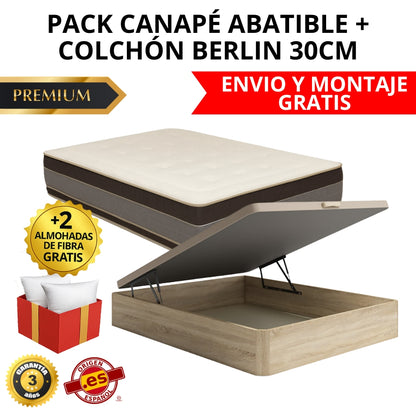 PACK CANAPÉ Y COLCHÓN PREMIUM BERLIN