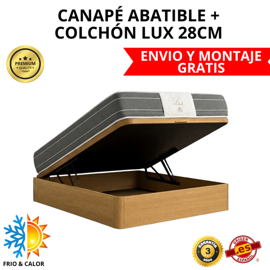 PACK CANAPÉ Y COLCHÓN LUX