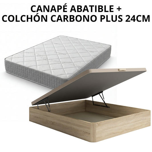 PACK CANAPÉ Y COLCHÓN CARBONO PLUS