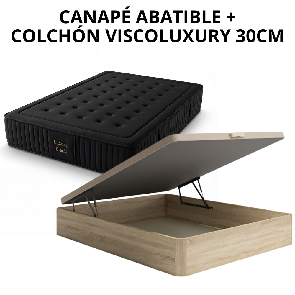 PACK CANAPÉ Y COLCHÓN LUXURYBLACK