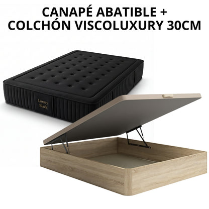 PACK CANAPÉ Y COLCHÓN LUXURYBLACK