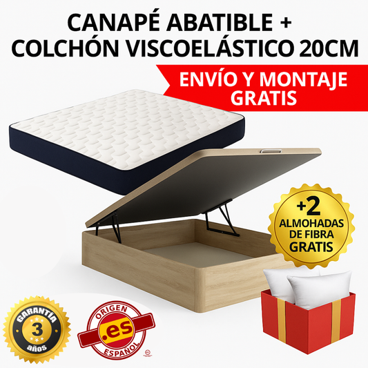 PACK CANAPÉ Y COLCHÓN VISCOATOMIC