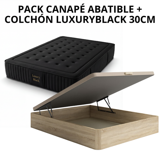 PACK CANAPÉ Y COLCHÓN LUXURYBLACK