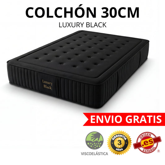 COLCHÓN LUXURY BLACK VISCOLASTICO 30CM