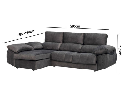 SOFÁ CHAISELONGUE BLACKY