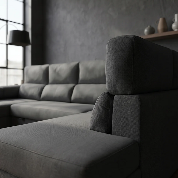 Sofá Chaiselongue MILANA Rinconera 345cm 4-5 Plazas Cama