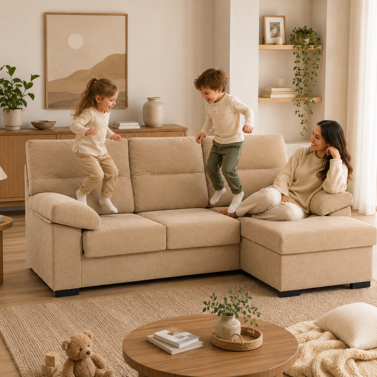 Sofá ATHENAS beige salón