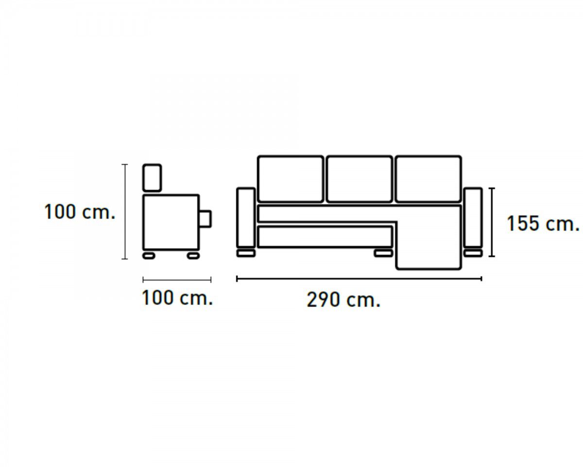 Sofá Chaiselongue Roberto