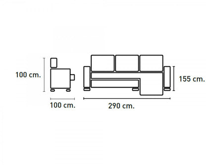 Sofá Chaiselongue Roberto