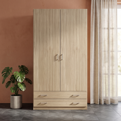 Armario Ropero 2 Puertas 100×200×52cm