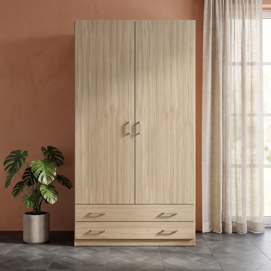 Armario Ropero 2 Puertas 100×200×52cm