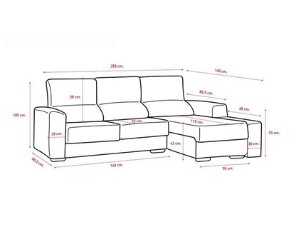 Sofá Chaiselongue Barcelona